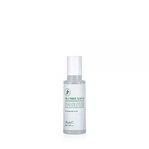 Benton Tea Tree Serum 30ml bottle for calming acne, controlling oil, and soothing sensitive skin