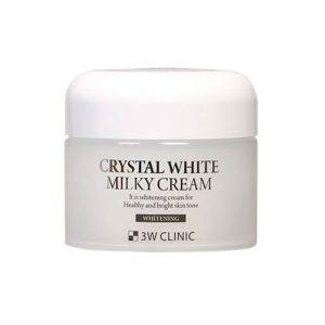3W Clinic Crystal White Milky Cream for brightening, moisturizing, and skin tone correction
