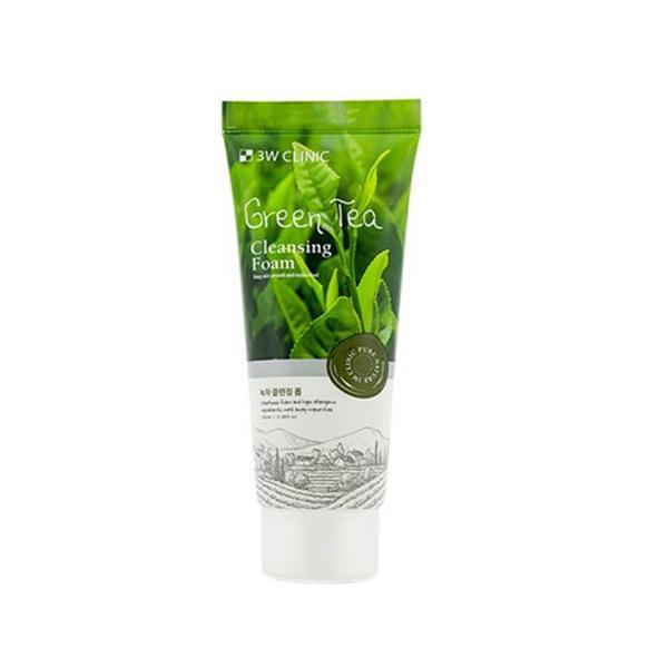 3W Clinic Green Tea Foam Cleansing for pore purification, oil control, and soothing daily skincare