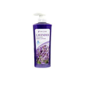 3W Clinic Lavender Relaxing Body Lotion for soothing hydration, aromatherapy, and dry skin care