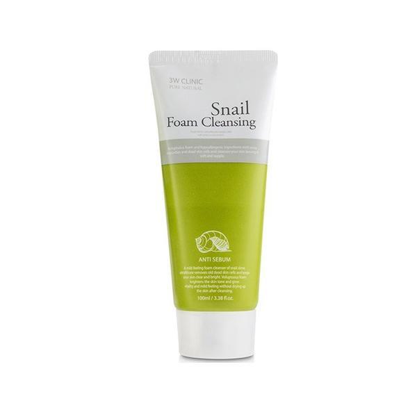 3W Clinic Snail Foam Cleansing for skin repair, pore cleansing, and daily hydration
