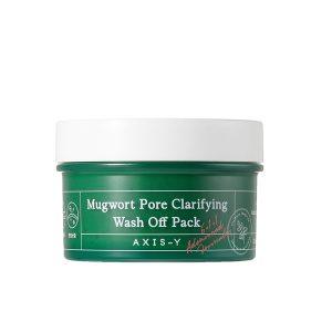 AXIS-Y Mugwort Pore Clarifying Wash Off Mask 100ml with 61% Mugwort extract for acne-prone and sensitive skin