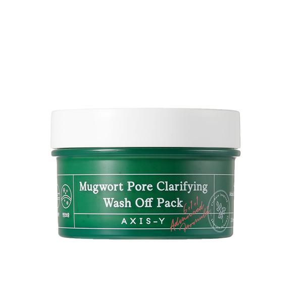 AXIS-Y Mugwort Pore Clarifying Wash Off Mask 100ml with 61% Mugwort extract for acne-prone and sensitive skin
