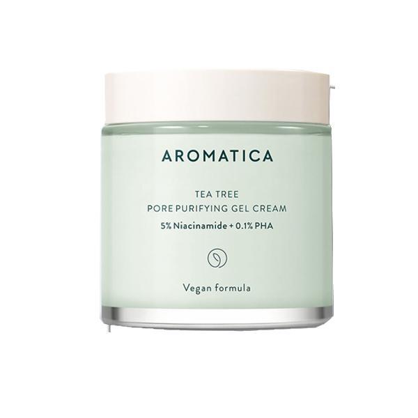 Aromatica Tea Tree Pore Purifying Gel Cream 100ml with 5% niacinamide and 0.1% PHA for pore care and oil control