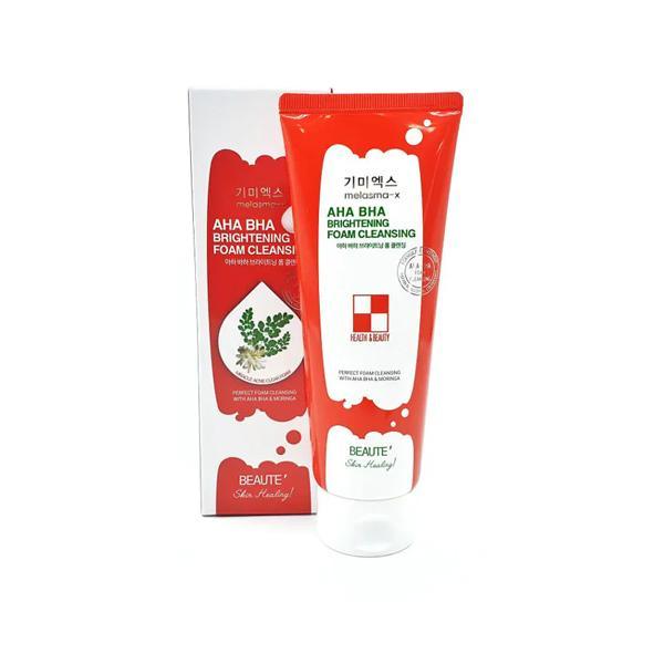 Beaute Melasma X AHA-BHA Brightening Foam Cleansing 160ml – Exfoliating Face Wash