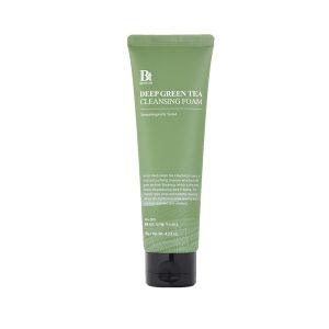 Benton Deep Green Tea Cleansing Foam 120g with green tea extract and camellia oil for hydration and gentle cleansing