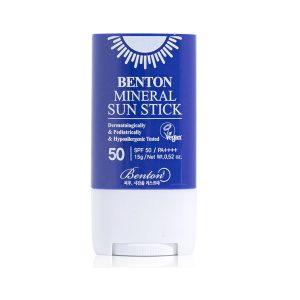 Benton Mineral Sun Stick SPF50+ PA++++ 15g – Vegan Korean sun stick for sensitive skin with no white cast