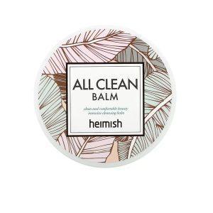Heimish All Clean Balm 50ml with shea butter, coconut extract, and natural oils for gentle makeup removal and deep cleansing
