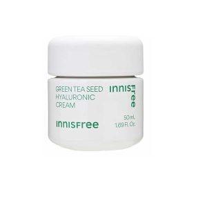 Innisfree Green Tea Seed Hyaluronic Cream 50ml for deep hydration and skin barrier care