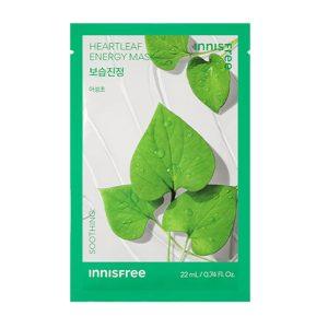 Innisfree Heartleaf Energy Mask 22ml – calming sheet mask for sensitive skin