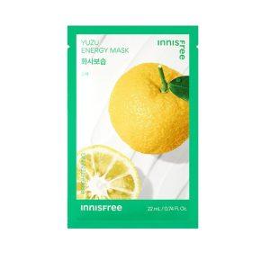 Innisfree Yuzu Energy Mask 22ml – Brightening sheet mask with Vitamin C for glowing skin in Bangladesh