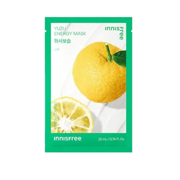Innisfree Yuzu Energy Mask 22ml – Brightening sheet mask with Vitamin C for glowing skin in Bangladesh