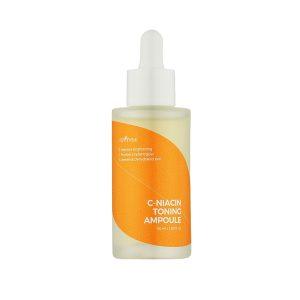 Isntree C-Niacin Toning Ampoule 50ml bottle for brightening, hydration, and skin tone correction