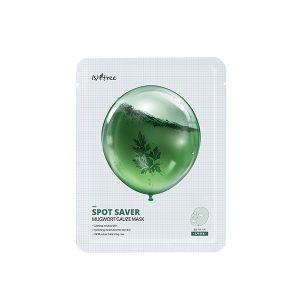 Isntree Spot Saver Mugwort Gauze Mask 23g calming sheet mask for acne-prone and sensitive skin