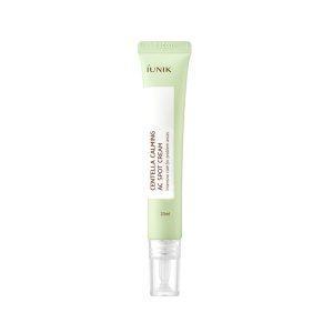 iUNIK Centella Calming AC Spot Cream 20ml with Centella, tea tree, and calamine for acne spot treatment and soothing care