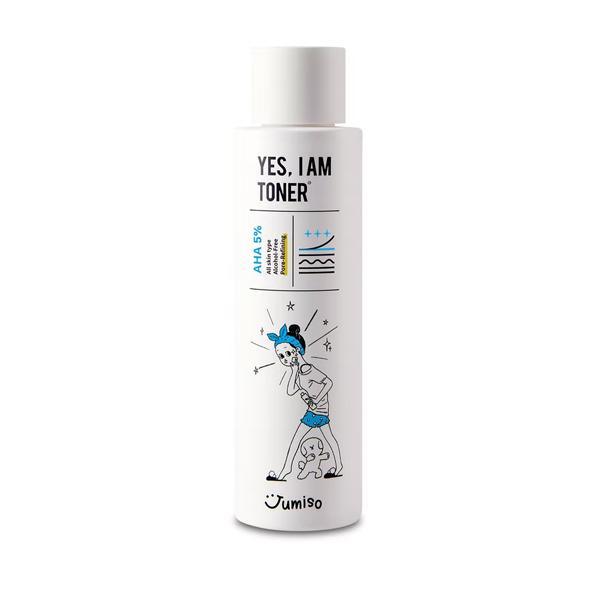 Jumiso Yes I Am Toner AHA 5% for exfoliation, brightening, and pore care