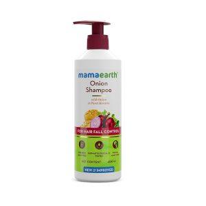 Mamaearth Onion Shampoo for Hair Fall Control 400ml – Strengthening & Nourishing Natural Cleanser