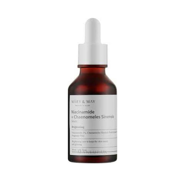 Mary & May Niacinamide + Chaenomeles Sinensis Serum 30ml for brightening, oil control, and antioxidant care