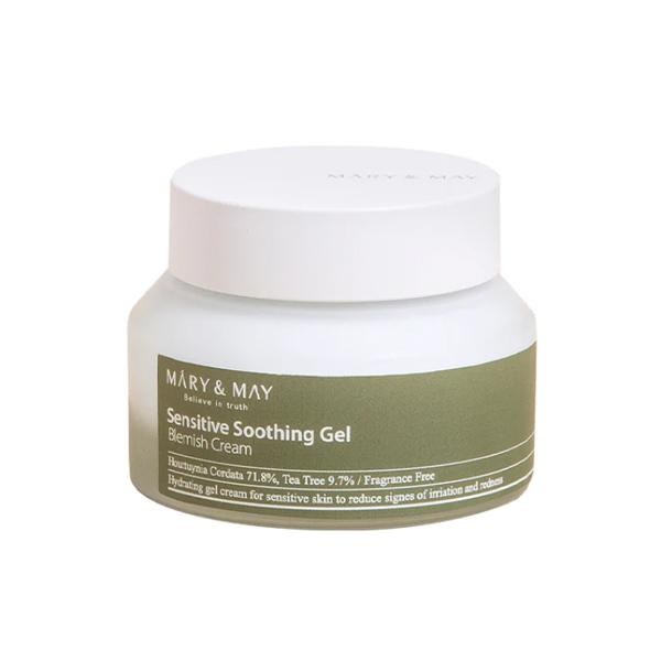 Mary & May Sensitive Soothing Gel Cream 70g with houttuynia cordata and panthenol for calming sensitive and irritated skin