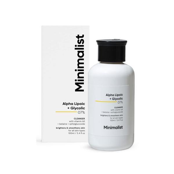 Minimalist Alpha Lipoic + Glycolic 07% Cleanser – Brightening & Exfoliating Face Wash (50ml)