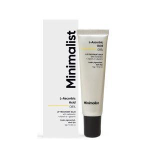 Minimalist L-Ascorbic Acid 08% Lip Treatment Balm – Brightening & Hydrating Lip Care (12g)