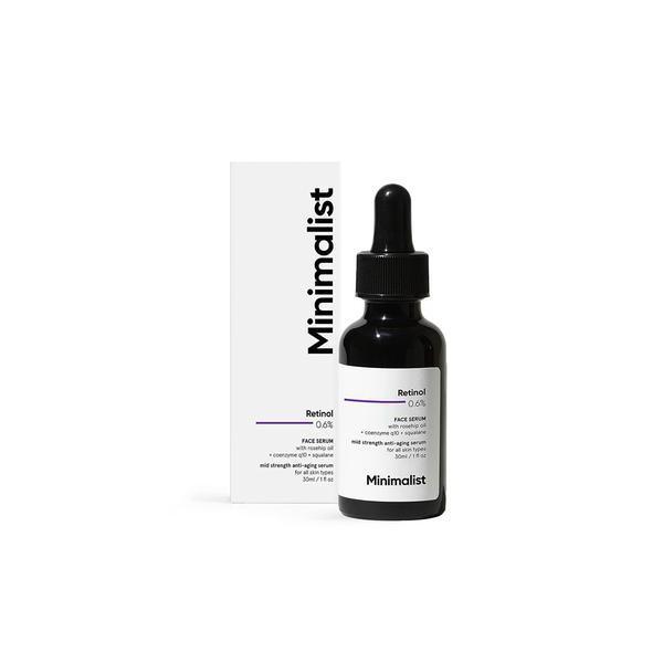 Minimalist Retinol 0.6% Face Serum 30ml – Anti-Aging & Texture-Smoothing Treatment