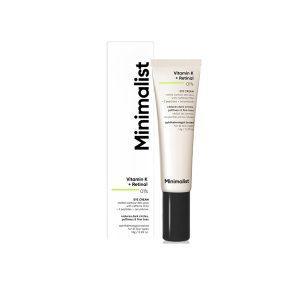 Minimalist Vitamin K + Retinal 1% Eye Cream 14g – Dark Circle & Fine Line Correcting Eye Treatment