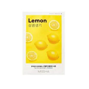 MISSHA Airy Fit Sheet Mask Lemon – 19g Brightening & Refreshing Mask