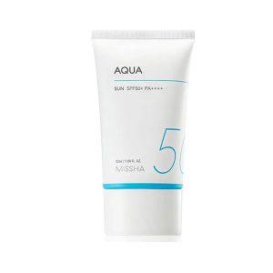 Missha All Around Safe Block Aqua Sun Gel 50ml with SPF50+ PA++++ for lightweight, water-based sun protection