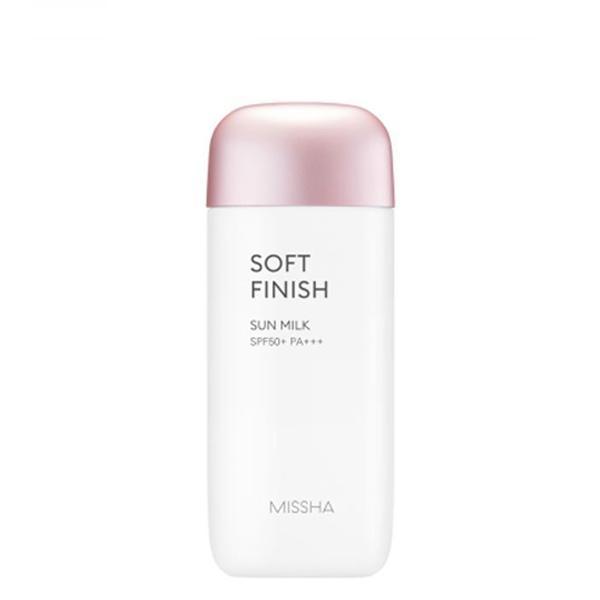 Missha All-Around Safe Block Soft Finish Sun Milk SPF50+ PA+++ 70ml, lightweight sunscreen with UV protection and brightening effects