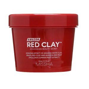 Missha Amazon Red Clay Pore Mask – Deep Cleansing & Pore Care Clay Mask (110ml)