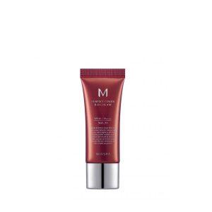 Missha M Perfect Cover BB Cream SPF42/PA+++ 20ml tube in No. 23 Natural Beige for medium skin tones with radiant coverage and sun protection