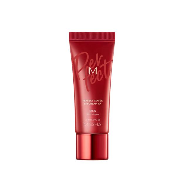 Missha M Perfect Cover BB Cream RX No. 25 Warm Beige for coverage, sun protection, and skin tone correction