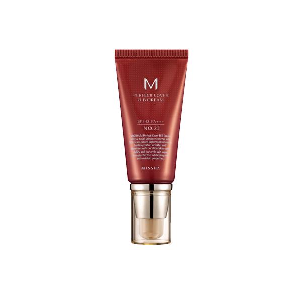 Missha M Perfect Cover BB Cream SPF42 PA+++ 50ml No.23 Natural Beige for coverage, sun protection, and skin tone correction