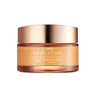 Missha Time Revolution Primestem 100 Cream for anti-aging, skin regeneration, and elasticity boost