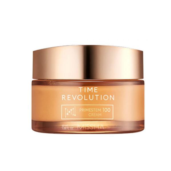 Missha Time Revolution Primestem 100 Cream for anti-aging, skin regeneration, and elasticity boost