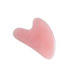Rose Quartz Gua Sha Massage Tool – Natural Jade Stone for Face & Body (Pink)
