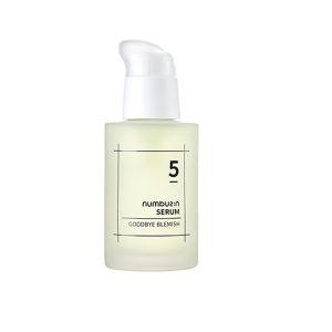 Numbuzin No.5 Goodbye Blemish Serum 50ml with niacinamide, tranexamic acid, and licorice root for brightening and blemish care