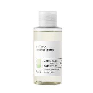 Purito AHA BHA Refreshing Solution 100ml – Korean exfoliating toner for blackheads, whiteheads, and dull skin