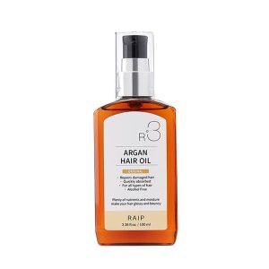 RAIP R3 Argan Hair Oil 100ml for dry, damaged, and frizzy hair with heat protection and shine boost