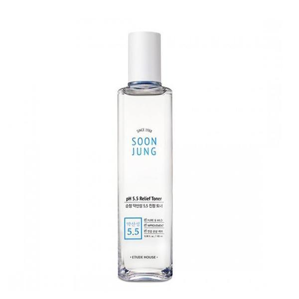 Etude House Soon Jung pH 5.5 Relief Toner 200ml for sensitive skin hydration and soothing