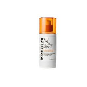 SOME BY MI V10 Hyal Hydra Capsule Sunscreen 40ml with vitamin complex, hyaluronic acid, and SPF50+ PA++++ for hydration and UV protection