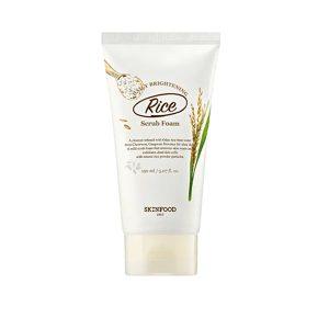 Skinfood Rice Daily Brightening Scrub Foam – 150ml Gentle Exfoliating Cleanser