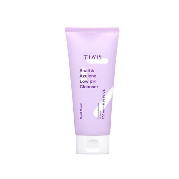 TIAM Snail & Azulene Low pH Cleanser 200ml – Gentle pH-Balancing Facial Cleanser
