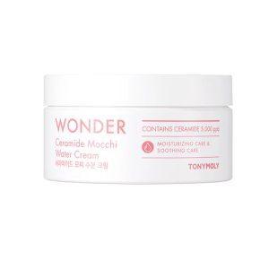 TONYMOLY Wonder Ceramide Mocchi Water Cream for deep hydration, skin barrier repair, and bouncy skin texture