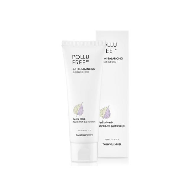 Thank You Farmer Pollufree 5.5 pH-Balancing Cleansing Foam Cleanser 120ml – gentle foaming face wash for sensitive skin