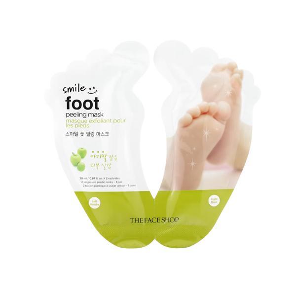 The Face Shop Smile Foot Peeling Mask socks with AHA and botanical extracts