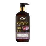 WOW Skin Science Red Onion Black Seed Oil Shampoo 500ml – Hair Fall Control & Scalp Nourishing Ayurvedic Shampoo