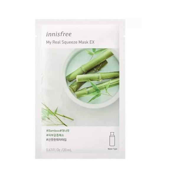 Innisfree It’s Real Squeeze Mask Sheet Bamboo 20ml Korean hydrating sheet mask