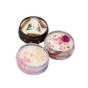 Citta Pineapple and Chrysanthemum Aromatherapy Candle SKN03 in glass jar for home décor and mood enhancement